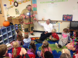 firemen reading to kids