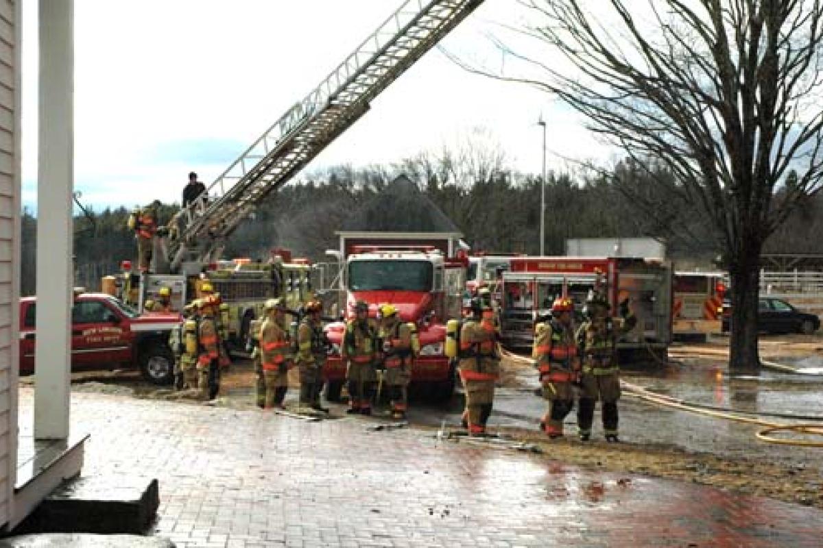 firefighters at a fire