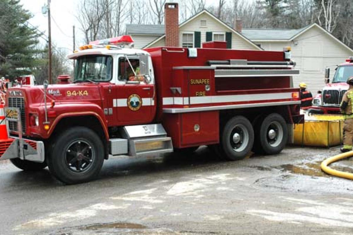 firetruck at a fire