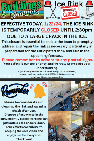 Ice Rink Temporarily Closed