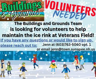 Volunteers Needed for Ice Rink at Veterans Field