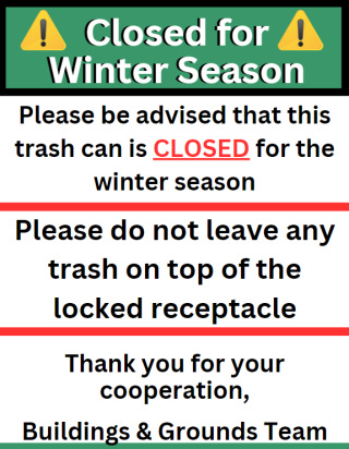 Harbor Trash - Closed Winter Season