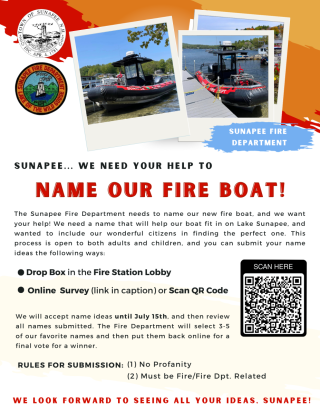 Name the Fire Boat flyer