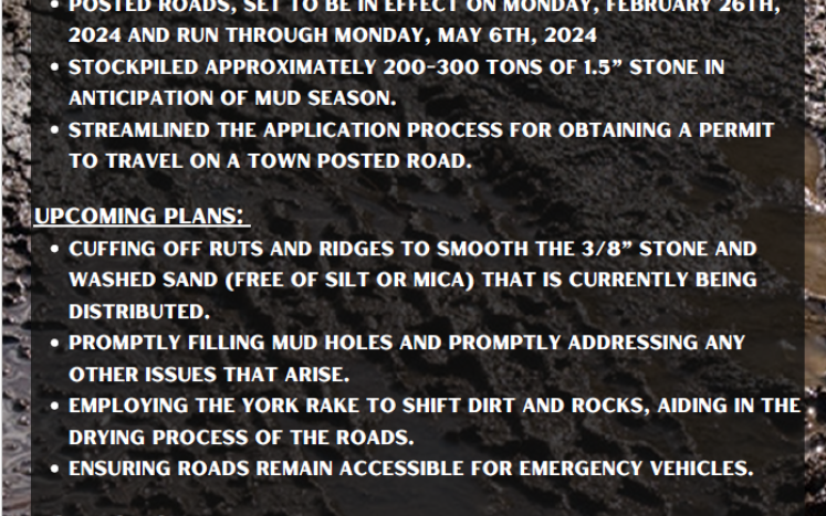 Muddy Roads Info