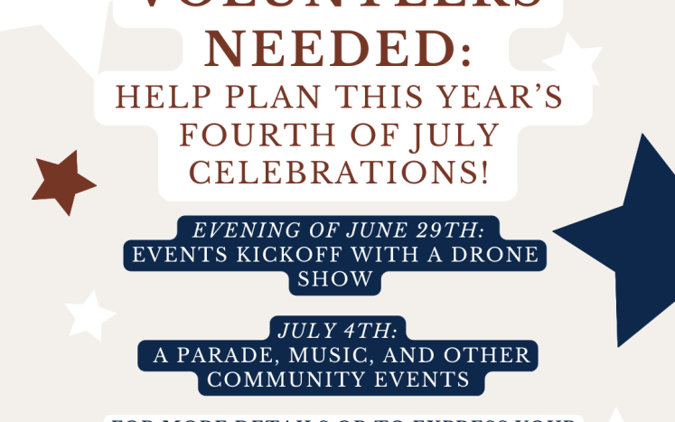 FOURTH OF JULY VOLUNTEERS NEEDED