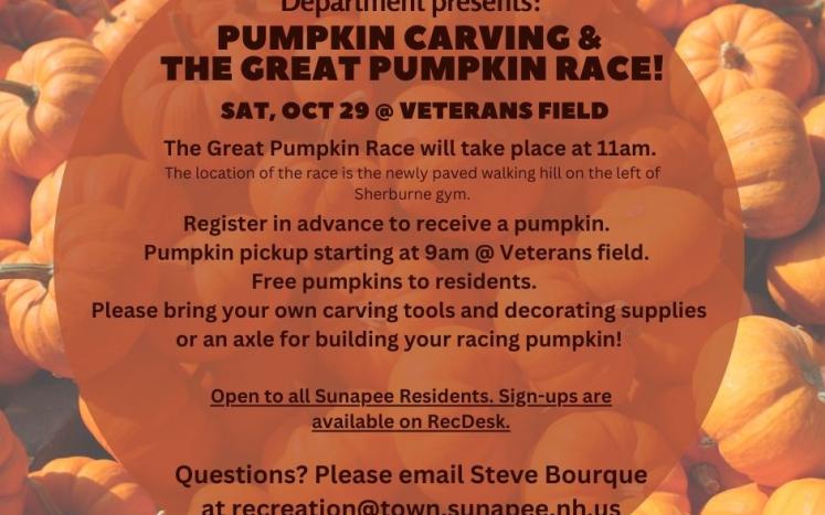 Pumpkin Carving & The Great Pumpkin Race!