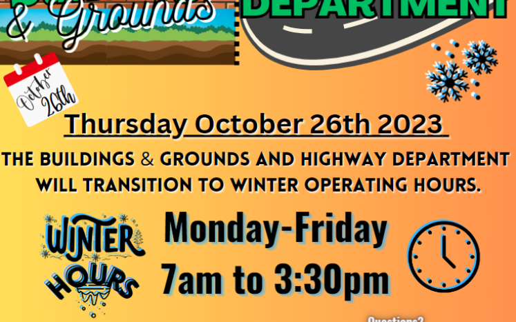 Winter Operating Hours